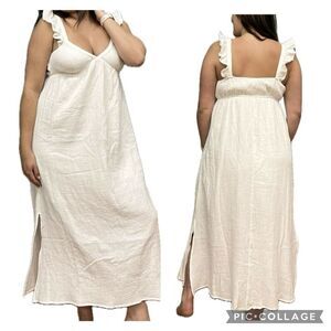 Magaschoni,‎ Long chiffon dress with wavy straps Size M